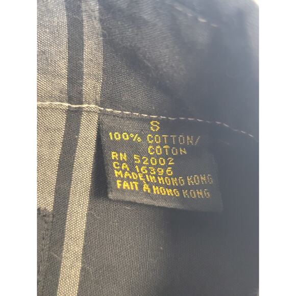 VTG Liz Sport Black Tan Plaid Shoulder Yoke Button Up Shirt Women's Size Small - Picture 15 of 15